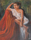 The lady  (PRT_7901_71945) - Canvas Art Print - 13in X 22in