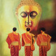 Buddha  (ART_8904_72127) - Handpainted Art Painting - 48in X 48in
