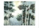 Birch Forest - Birch trees in a smoky blue forest  (ART_8905_72327) - Handpainted Art Painting - 14in X 11in