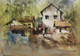 Village amta (ART_788_72257) - Handpainted Art Painting - 20in X 16in