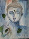Lord buddha (ART_8826_72444) - Handpainted Art Painting - 12in X 16in