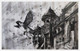 Flight Of The Sparrow Dream Of Varanasi 1 (ART_8658_72703) - Handpainted Art Painting - 24in X 15in