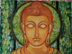 Buddha-the path to happiness  (ART_8912_72655) - Handpainted Art Painting - 30in X 40in
