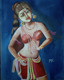 Nrityangna (ART_8875_72821) - Handpainted Art Painting - 13in X 17in