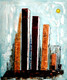 CITY ABSTRACTION-1 (ART_6175_72801) - Handpainted Art Painting - 35in X 45in