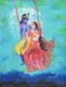 RADHA KRSHNA (ART_8862_72789) - Handpainted Art Painting - 19in X 24in