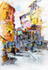 Mornning Street (ART_1038_72892) - Handpainted Art Painting - 19in X 27in