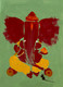 KumKum Ganesh (ART_8331_72608) - Handpainted Art Painting - 5in X 7in