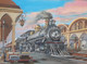 Vintage train  (ART_3523_60974) - Handpainted Art Painting - 30in X 22in