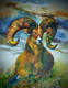Mountain Goat (ART_8538_72949) - Handpainted Art Painting - 22in X 30in