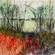 Beside a pond (ART_8841_72908) - Handpainted Art Painting - 12in X 12in