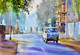 The road in the morning (ART_8949_73208) - Handpainted Art Painting - 16in X 11in