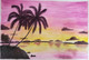 Scenery coconut trees (ART_3306_73199) - Handpainted Art Painting - 16in X 11in