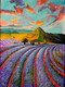 Purple fields (ART_5868_73149) - Handpainted Art Painting - 36in X 23in