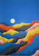 Mountain Landscape (ART_8957_73402) - Handpainted Art Painting - 12in X 17in
