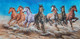 7 RUNNING HORSES PAINTING VASTU (ART_3319_73451) - Handpainted Art Painting - 48in X 24in