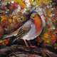 The Finch (PRT_8429_73331) - Canvas Art Print - 18in X 18in