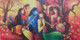 THE DIVINE RADHA KRISHNA (ART_3319_73716) - Handpainted Art Painting - 48in X 24in