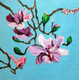 Cherry Blossom Flowers On The Branches Acrylic Painting (ART_8034_73603) - Handpainted Art Painting - 24in X 24in