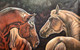 HORSE PAINTING- PAIR OF HORSES AS PER VASTU (ART_3319_73734) - Handpainted Art Painting - 36in X 24in