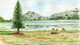 A Day By The Lake (PRT_8121_63494) - Canvas Art Print - 24in X 16in