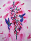 Hummingbird Nectar (ART_8580_73842) - Handpainted Art Painting - 14in X 20in