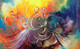 GANESHA PAINTING IN ABSTRACT STYLE (ART_3319_73751) - Handpainted Art Painting - 36in X 24in