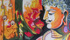 Lord Buddha With Temple Bell-3 (ART_8015_58644) - Handpainted Art Painting - 24in X 14in
