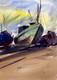 Boat (ART_8987_73975) - Handpainted Art Painting - 6in X 8in