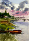 Port (ART_8987_73974) - Handpainted Art Painting - 6in X 8in