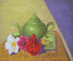 Flowers from my garden 11 (ART_8989_74069) - Handpainted Art Painting - 12in X 10in