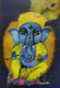 Divine Ganesha: A Handmade Acrylic Painting on Canvas (ART_8992_74144) - Handpainted Art Painting - 12in X 16in