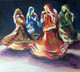 Folk dance of Rajasthan (PRT_8989_74122) - Canvas Art Print - 16in X 15in