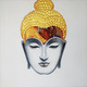 Buddha  (ART_8942_73046) - Handpainted Art Painting - 24in X 24in