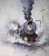 Nostalgia of Steam locomotives_51 (ART_5796_74449) - Handpainted Art Painting - 38in X 43in