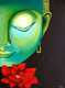 MEDATATING BUDDHA (ART_7844_74608) - Handpainted Art Painting - 12in X 16in