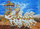 Mahabharat  (ART_9014_74577) - Handpainted Art Painting - 30in X 20in