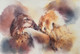 Duck Love (ART_8921_74534) - Handpainted Art Painting - 22 in X 15in