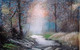 Silver Bed River (ART_5868_45206) - Handpainted Art Painting - 36in X 28in