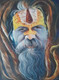 Holy Men Sadhu PaintingIndian Sadhu Painting On Canvas (ART_7555_74740) - Handpainted Art Painting - 18in X 24in