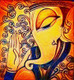 Ganesha (ART_4539_74650) - Handpainted Art Painting - 24in X 36in