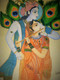 Radha krishna - tale of love (ART_4539_74648) - Handpainted Art Painting - 24in X 36in