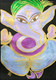 Lord Ganesha (ART_9020_74902) - Handpainted Art Painting - 16in X 12in