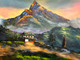 Beautiful Mountain (ART_7615_74812) - Handpainted Art Painting - 16in X 12in