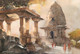 The Village Temple At Hampi Watercolor And Ink (ART_8658_74822) - Handpainted Art Painting - 17in X 11in