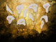 Playing Flowers - 40in X 30in,31Flower36_4030,Oil Colors,White Flowers,Yellow and Black Background,Museum Quality - 100% Handpainted,Yellow, Brown,100X75,Flowers, Animals, Nature Art Canvas Painting Buy canvas art painting online for sale by fizdi.co
