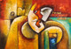 Like Abstract Ganesha - Handpainted Art Painting - 36in X 24in