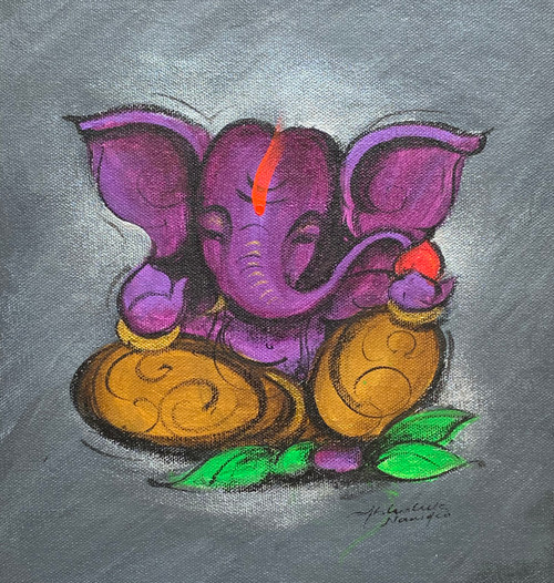 Ganesh drawing with oil pastels,Ganesh and mother drawing with oil pastels  - YouTube