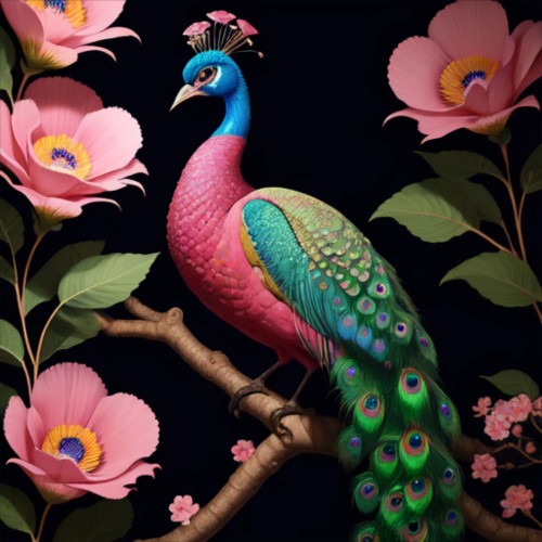 ★QUMAPON ROUGE+QUMAPON PEACOCK Pink Peacock color hex code is #C62368