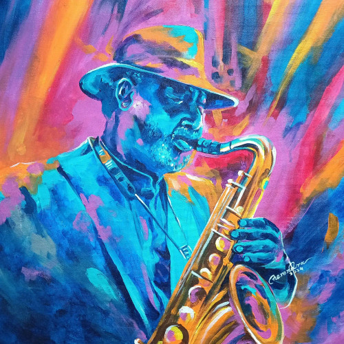 Buy Colorful Jazz Art - Abstract, Expressionism Painting Online